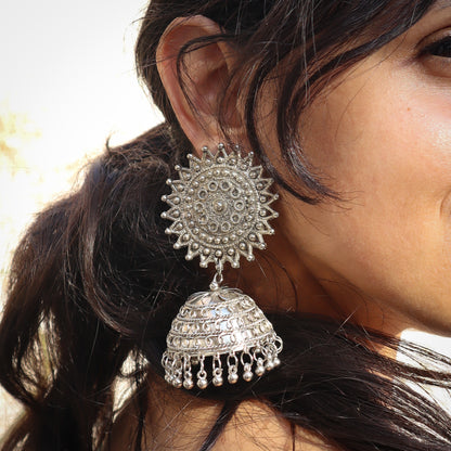 Maharani Oxidized Jhumkas