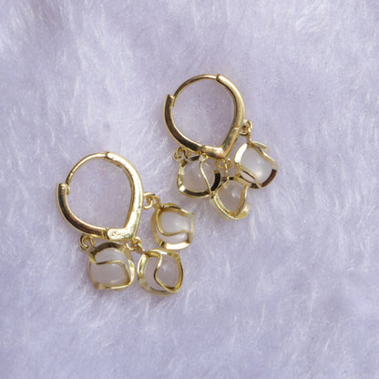 Golden Dewdrop Hoops