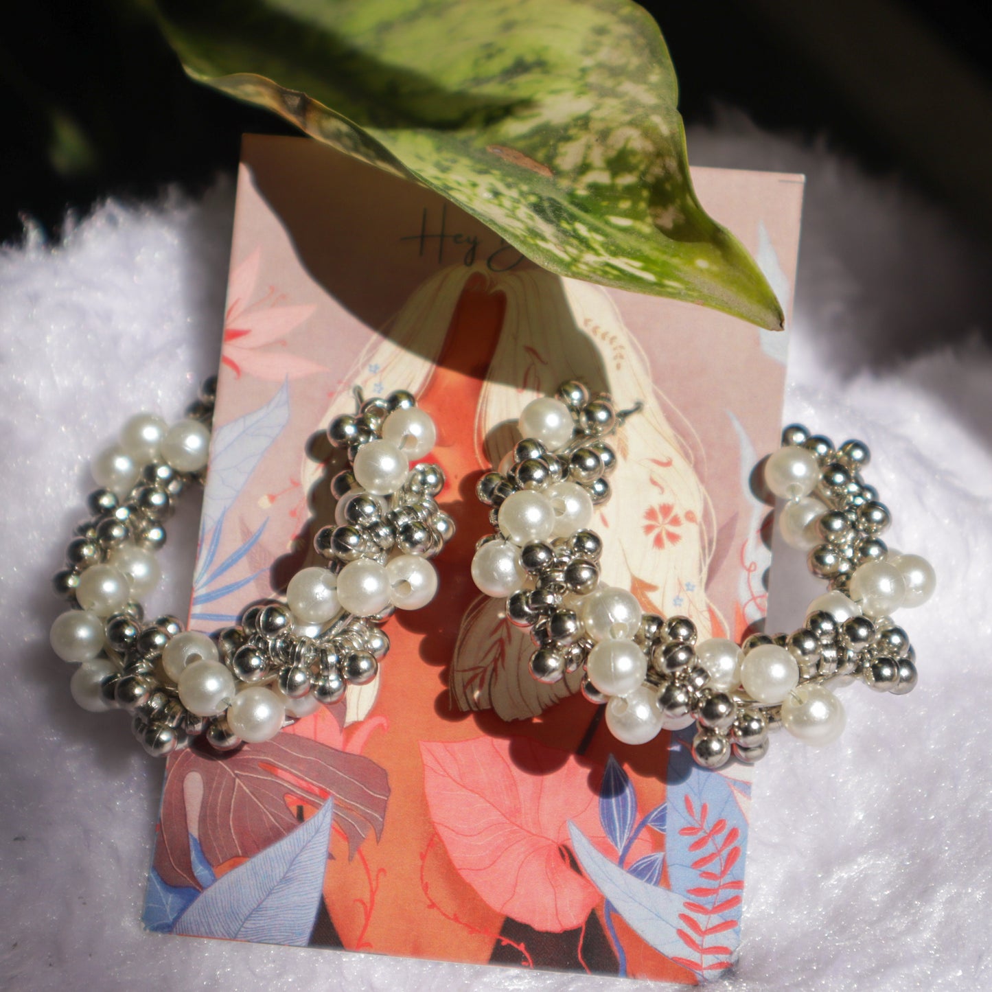 Luminous Pearl Wrap Hoops