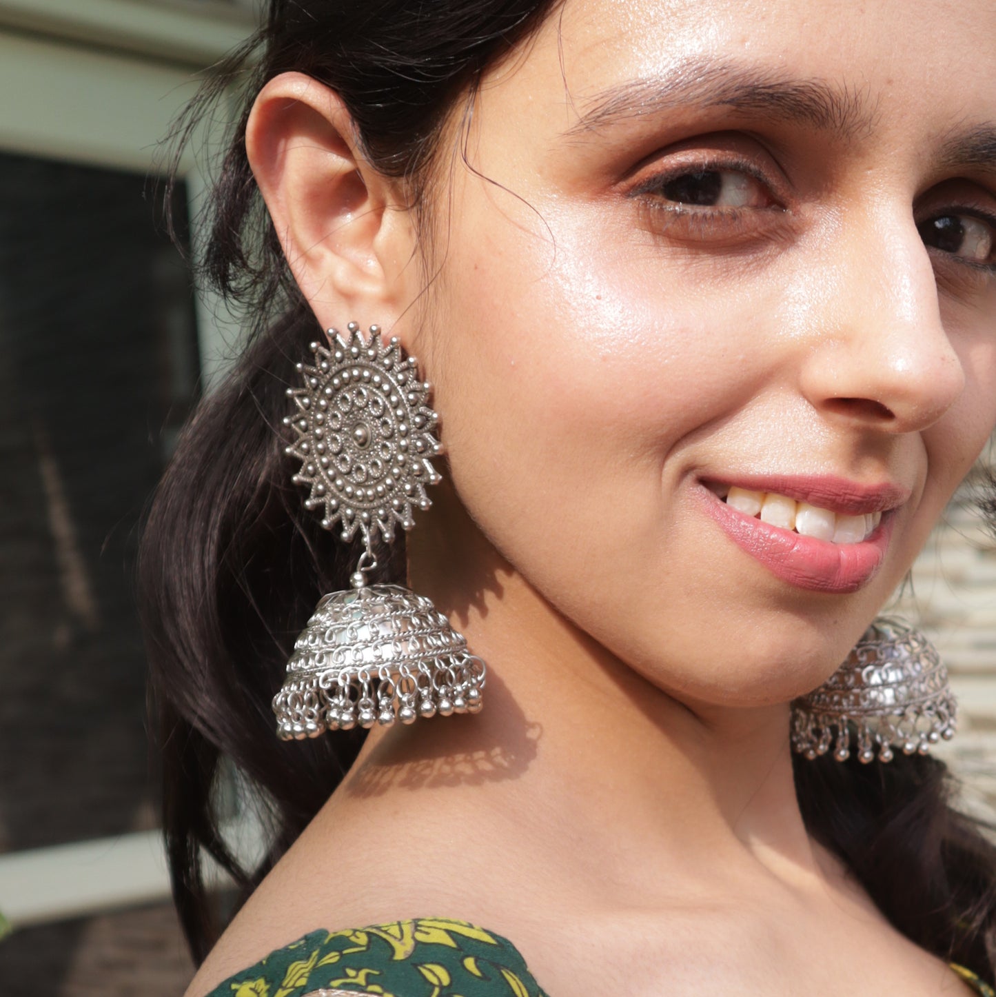 Maharani Oxidized Jhumkas