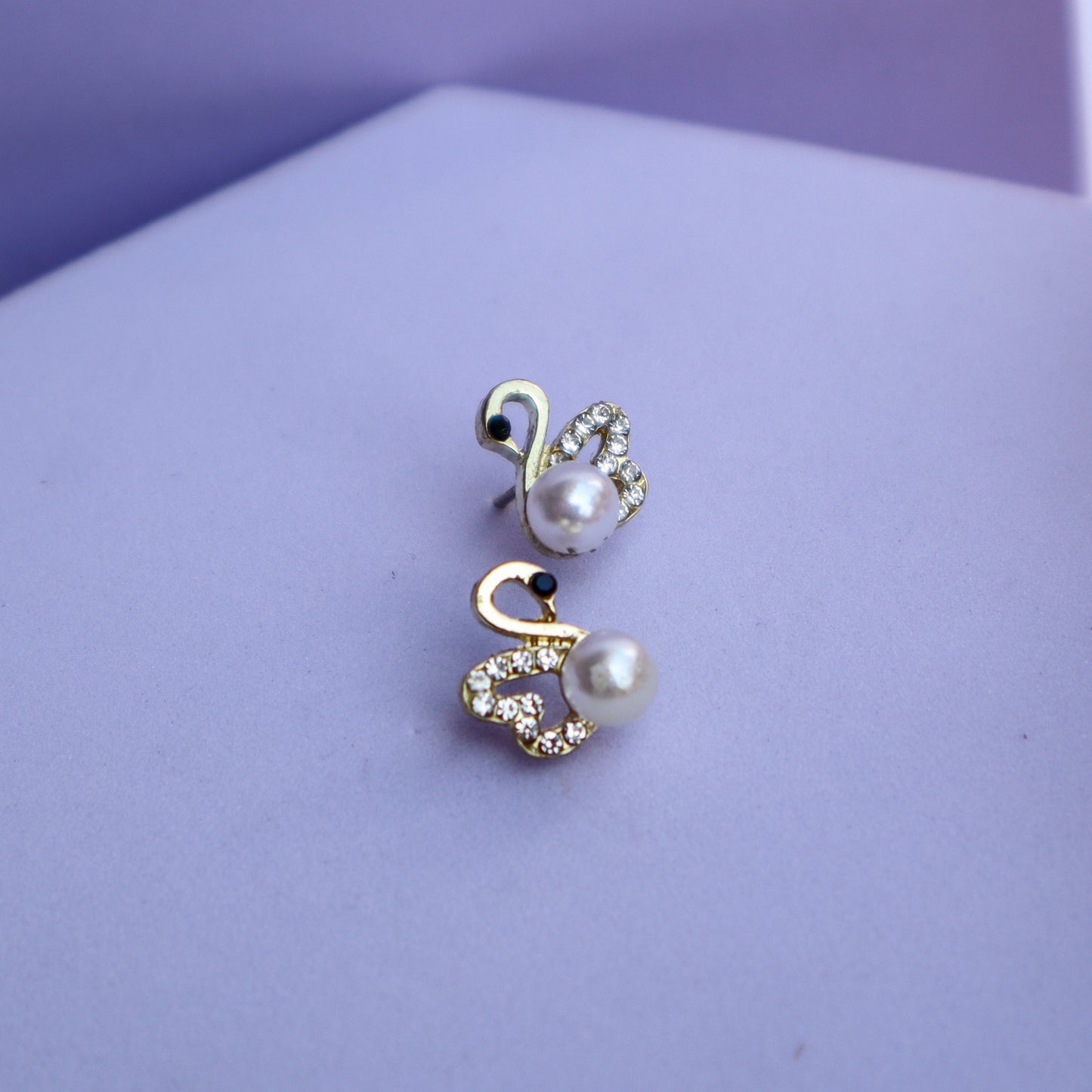 Whispering Swan Stud Earrings