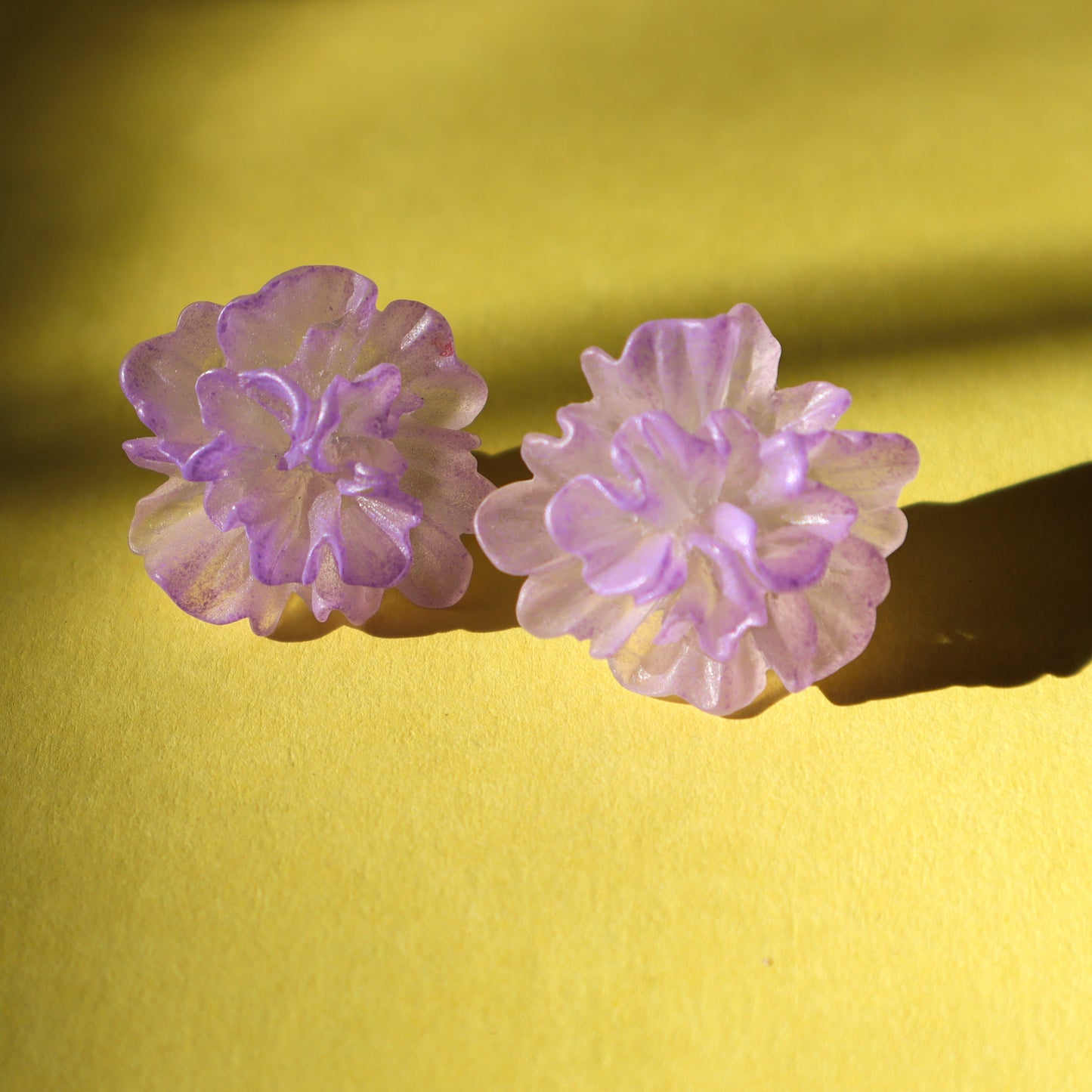 Lavender Mist Blossom Stud Earrings