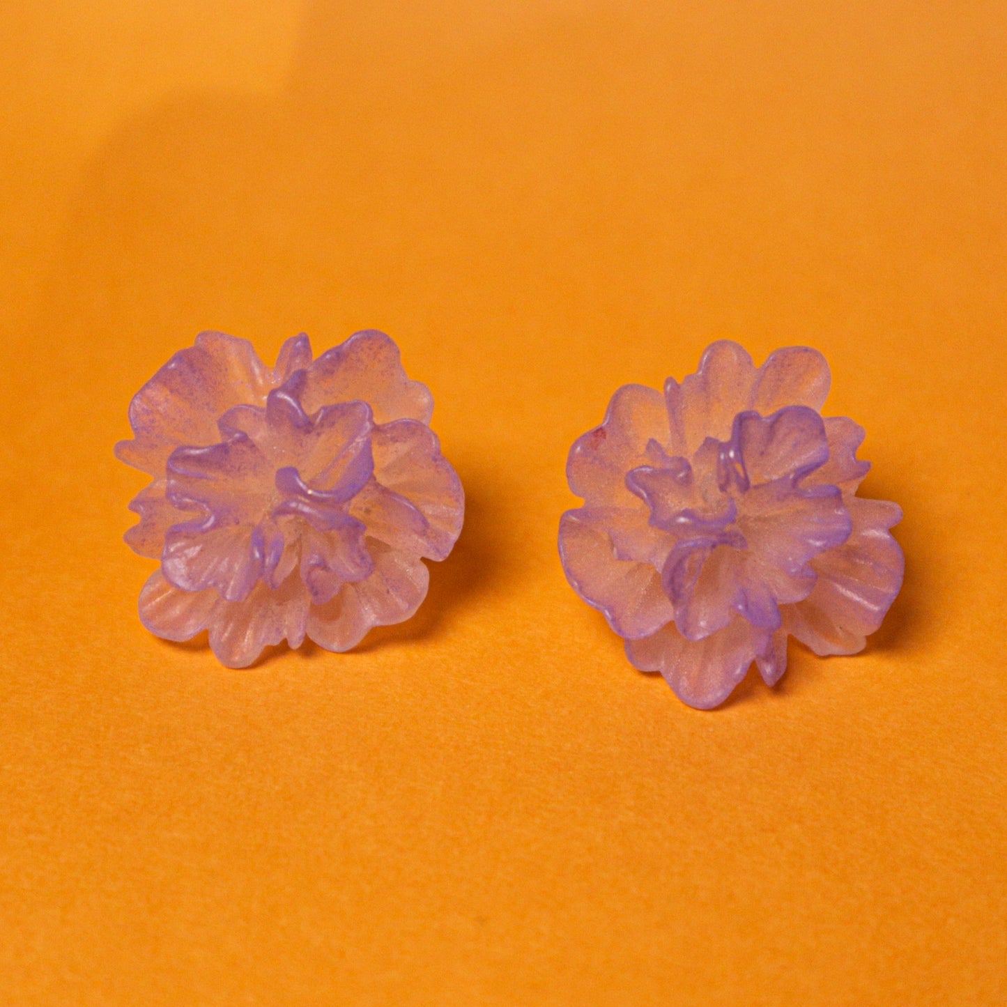 Lavender Mist Blossom Stud Earrings