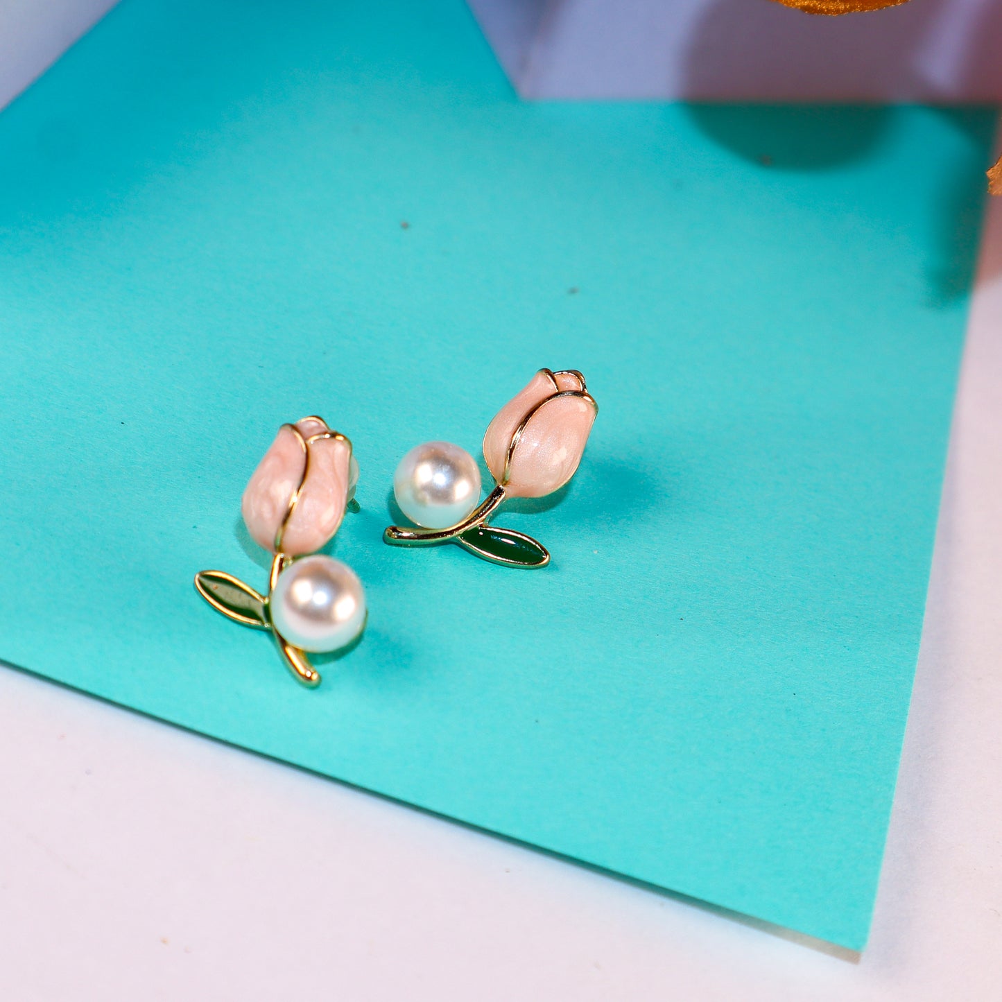 Petite Blush Rosebud Stud Earrings