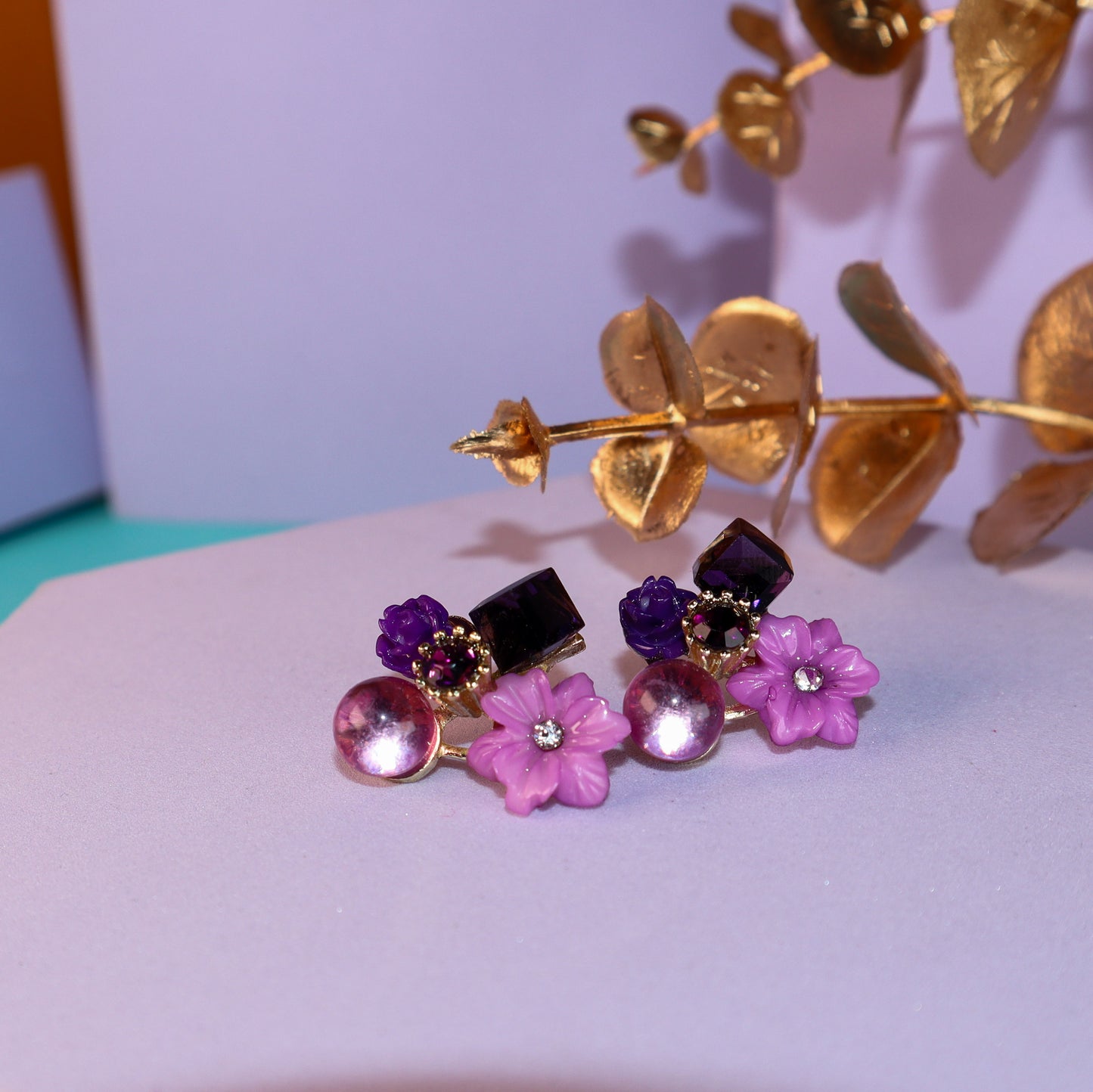 Lavender Twilight Blossom Studs