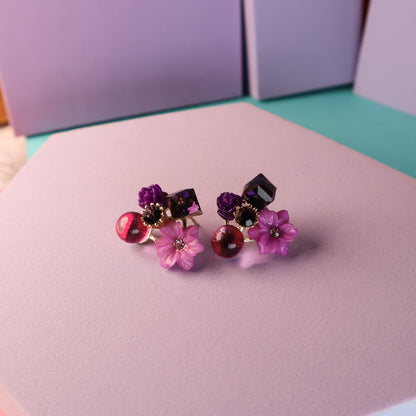 Lavender Twilight Blossom Studs