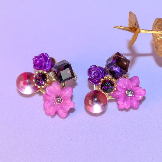 Lavender Twilight Blossom Studs