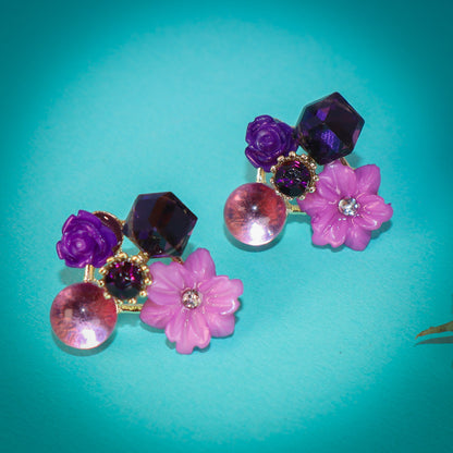 Lavender Twilight Blossom Studs