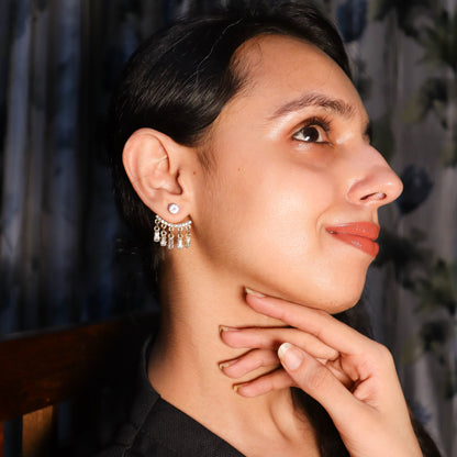 Dreamy Golden Fringe Crystal Earrings