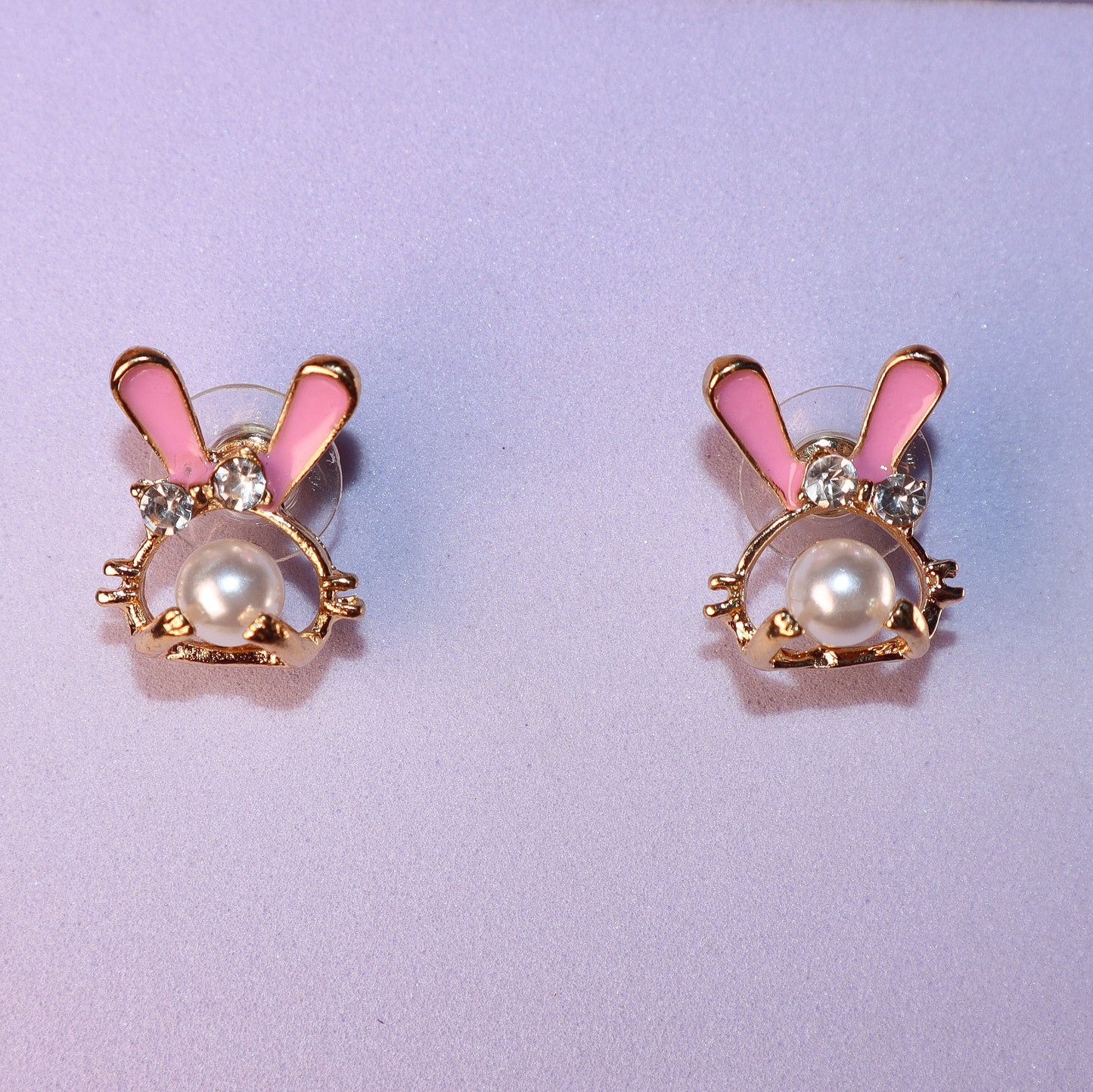 Blush Bunny Pearl Studs