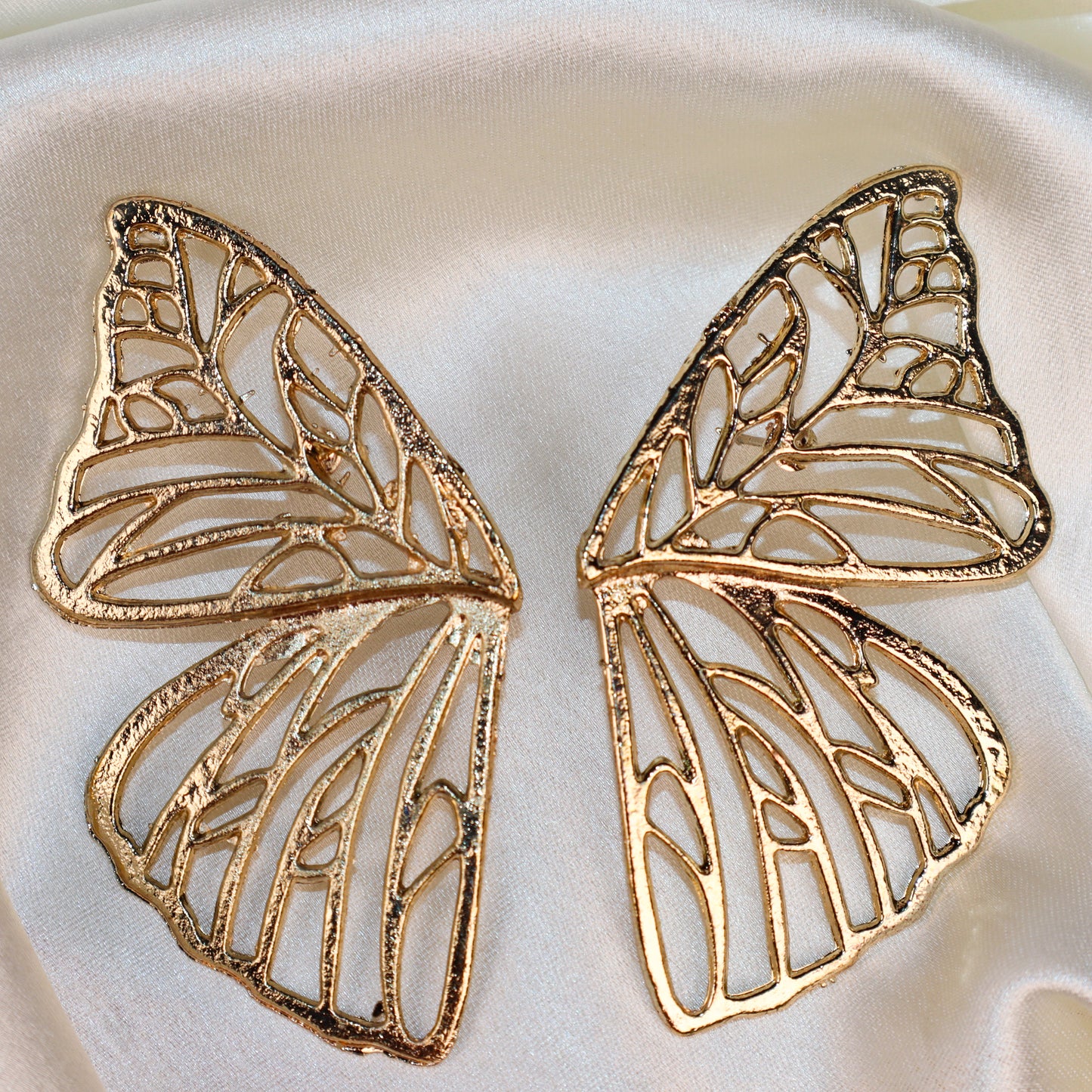 Enchanted Golden Butterfly Wings Earrings