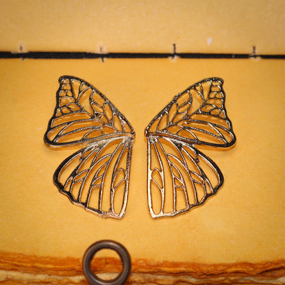 Enchanted Golden Butterfly Wings Earrings