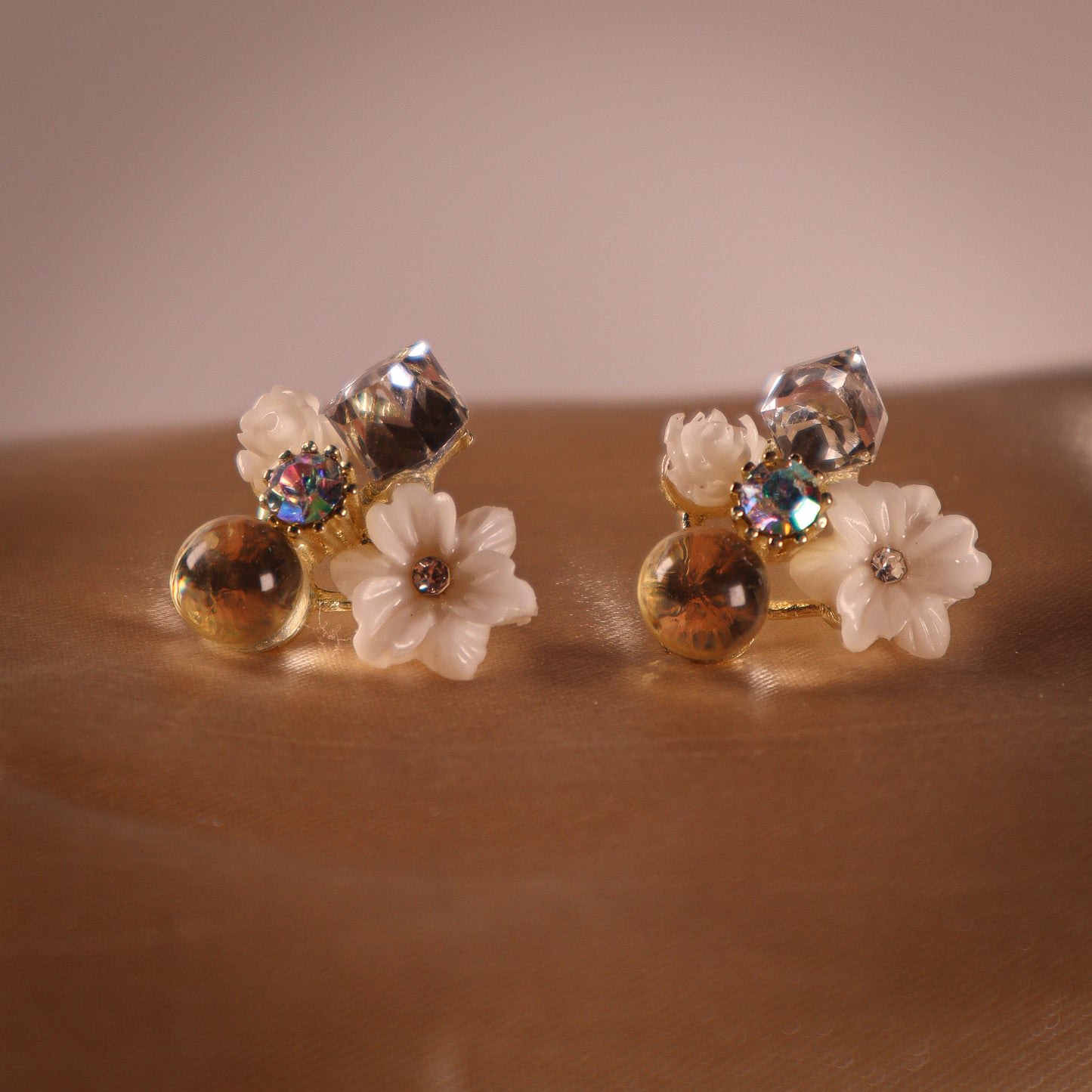 Lavender Twilight Blossom Studs