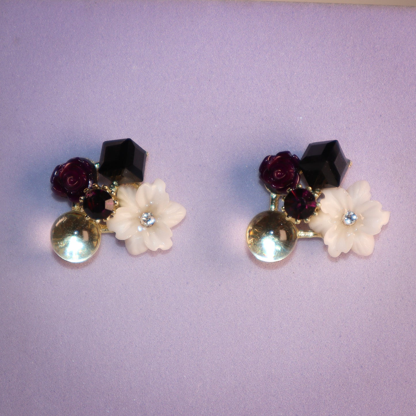 Lavender Twilight Blossom Studs