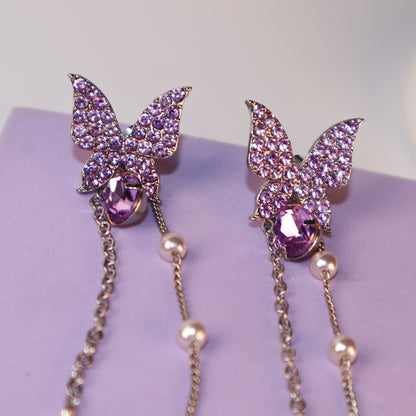 Butterfly Gem Dangle Earrings