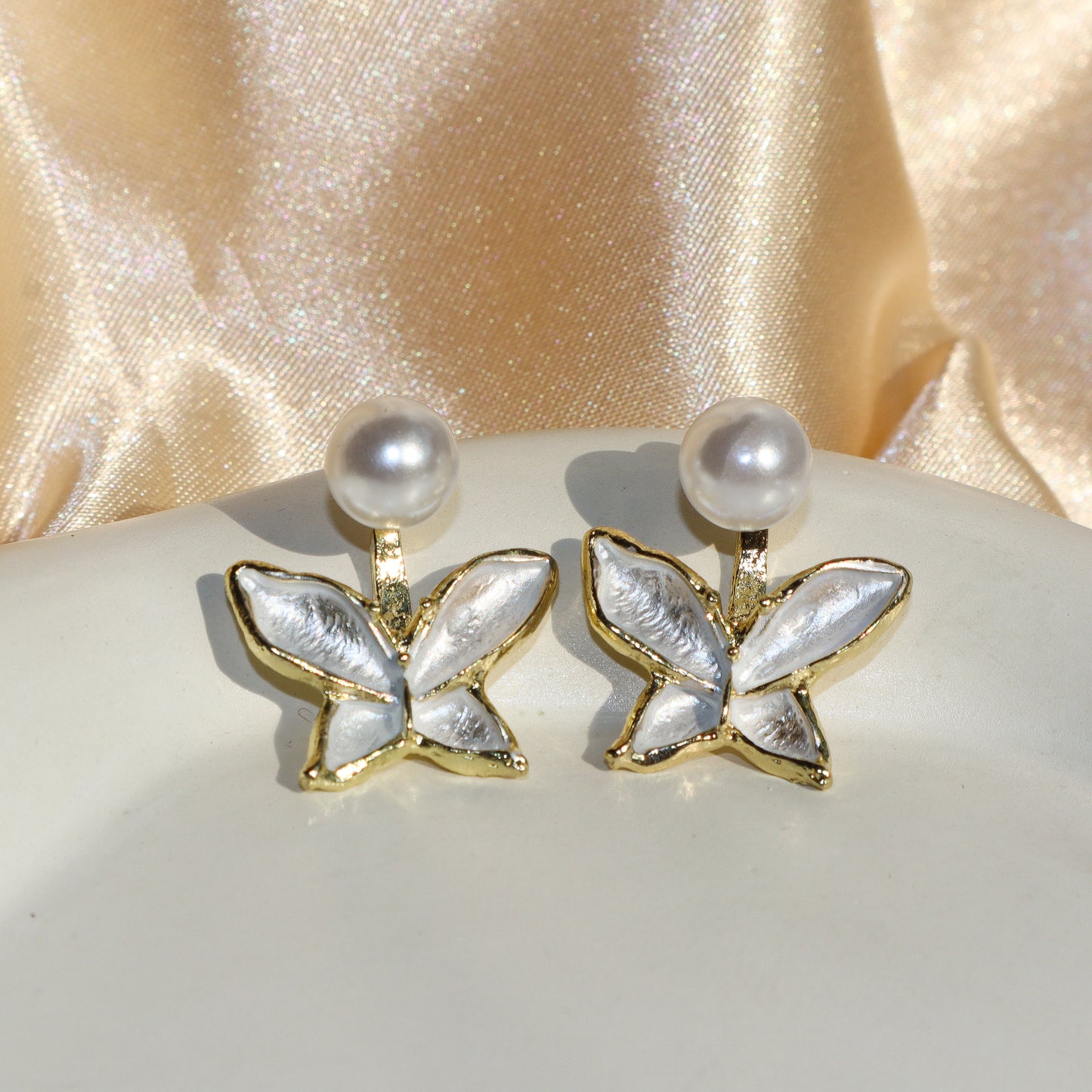 Pearly Starfish Studs