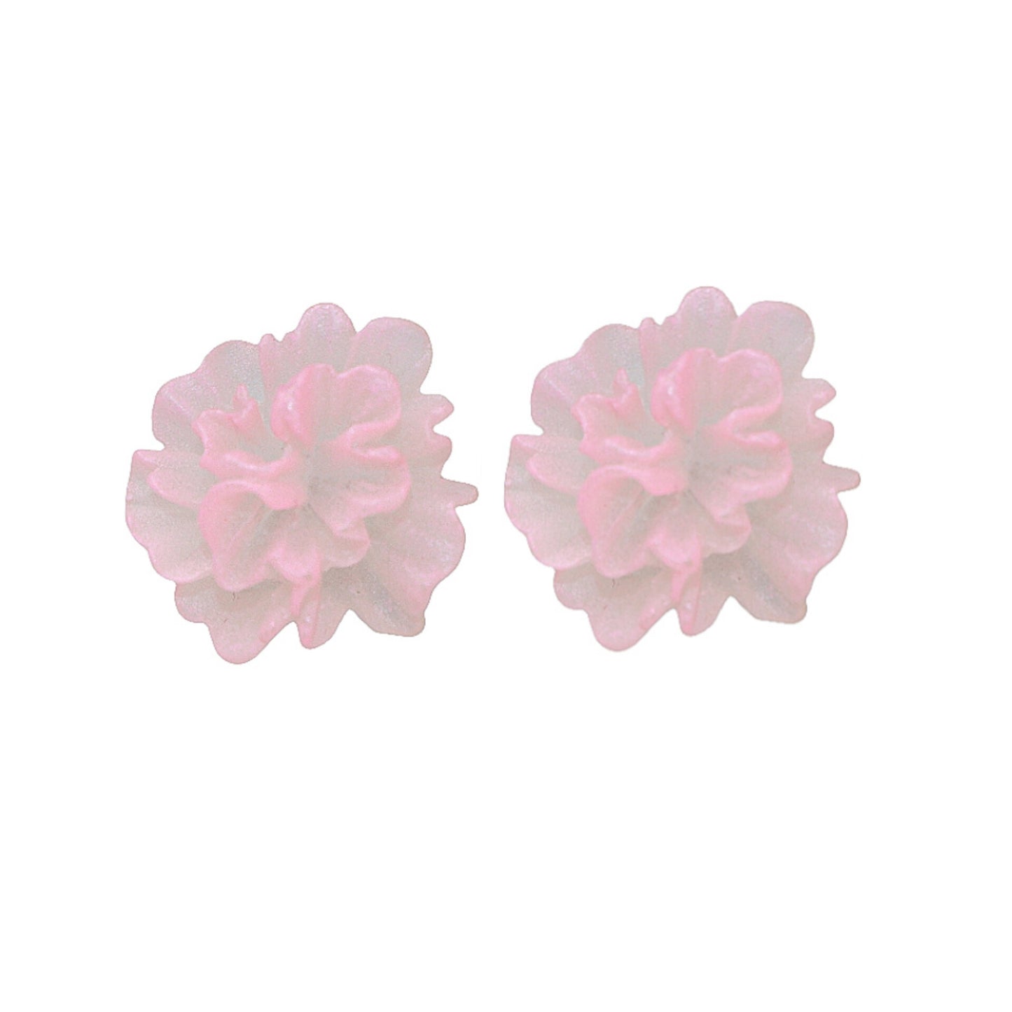 Pink Mist Blossom Stud Earrings