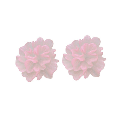 Pink Mist Blossom Stud Earrings