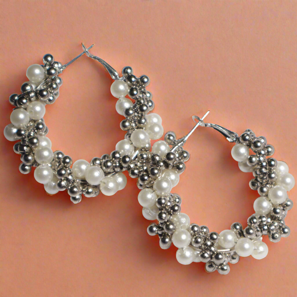 Luminous Pearl Wrap Hoops